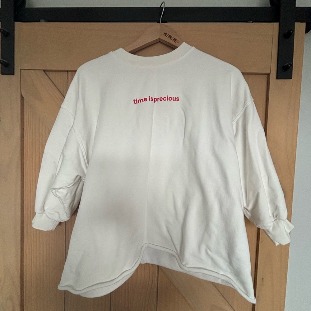 Left on Friday 3/4 sleeve oversized Sweatshirt